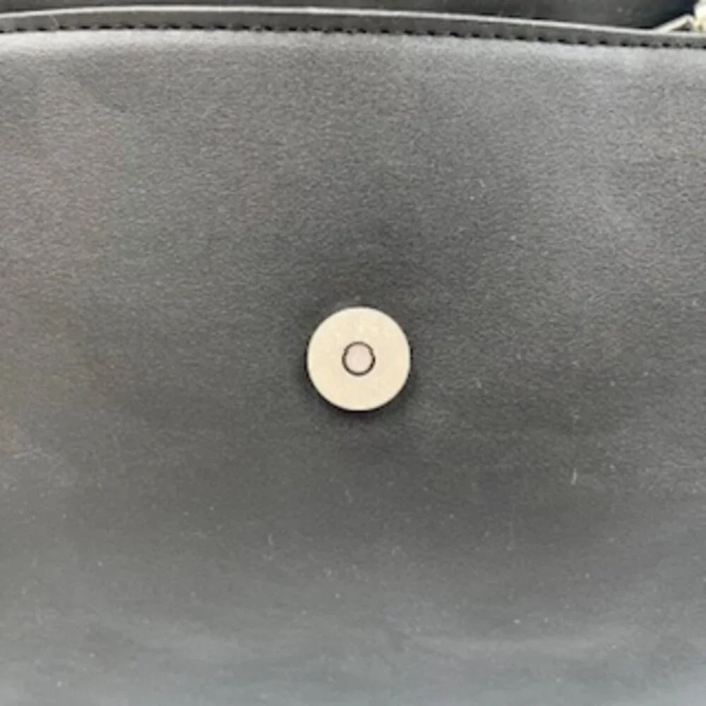 NEW French Connection Bellita Purse crossbody bag Black Faux Leather Silver Stud